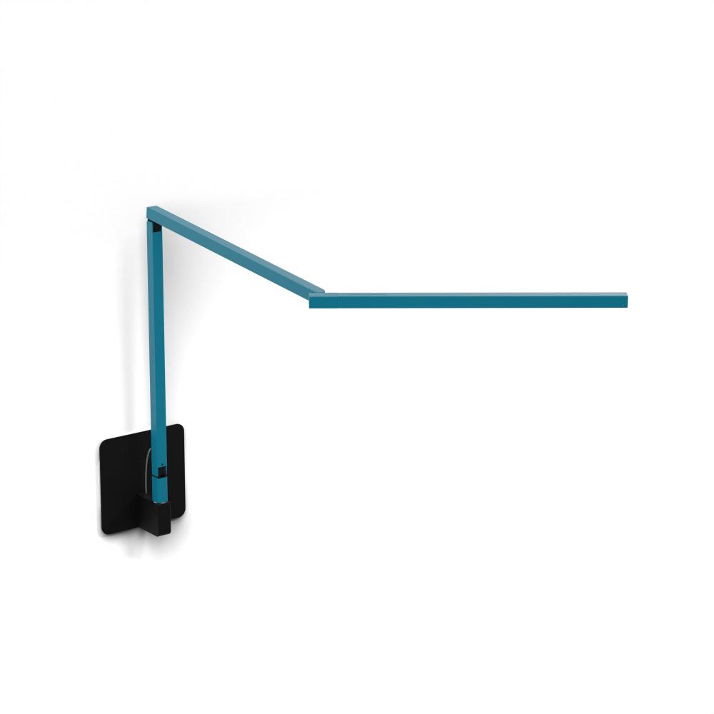 Z-Bar Mini Desk Lamp Gen 4 (Warm Light; Koncept Blue) with Hardwire Wall Mount (Matte Black)
